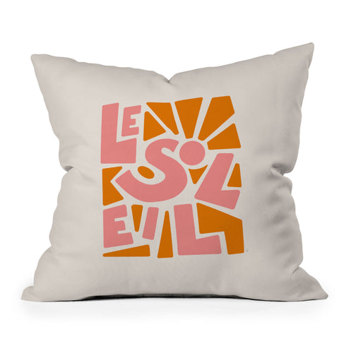 Lyman Creative Co Le Soleil French Sun Outdoor Throw Pillow