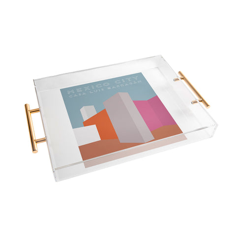 Lyman Creative Co Mexico City Casa Luis Barragan travel poster Acrylic Tray