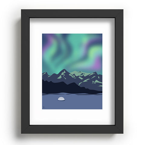 Lyman Creative Co Mountain Northern Lights Recessed Framing Rectangle