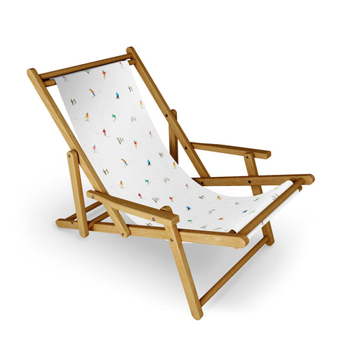 Lyman Creative Co Mountain Skiers Pattern Sling Chair