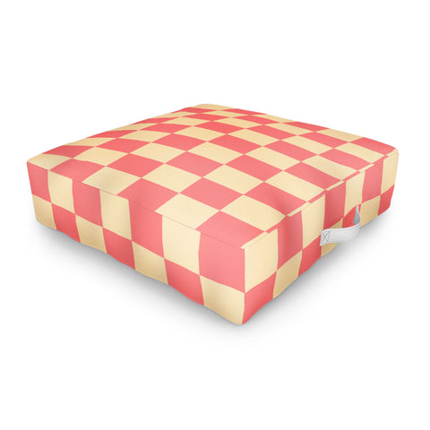 Lyman Creative Co Narrow Check Pattern Retro Co Outdoor Floor Cushion