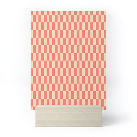Lyman Creative Co Narrow Check Pattern Retro Co Mini Art Print
