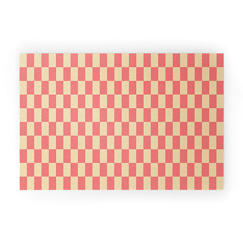 Lyman Creative Co Narrow Check Pattern Retro Co Welcome Mat