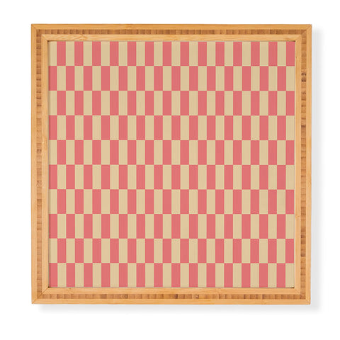 Lyman Creative Co Narrow Check Pattern Retro Co Framed Wall Art