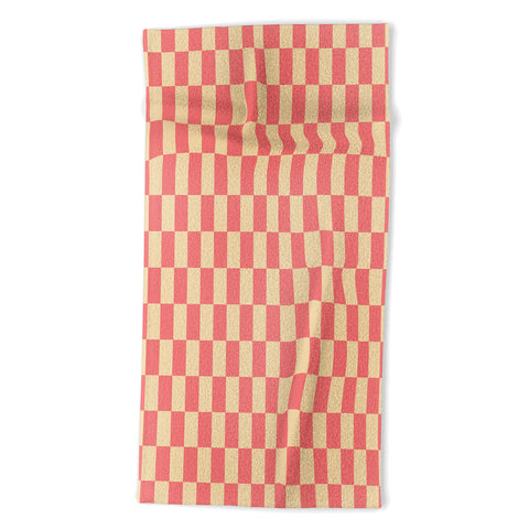 Lyman Creative Co Narrow Check Pattern Retro Co Beach Towel