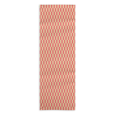 Lyman Creative Co Narrow Check Pattern Retro Co Yoga Towel