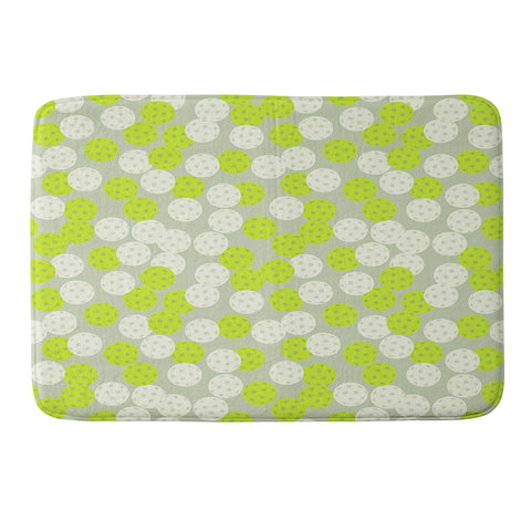 Lyman Creative Co Pickleball Ball Pattern Memory Foam Bath Mat