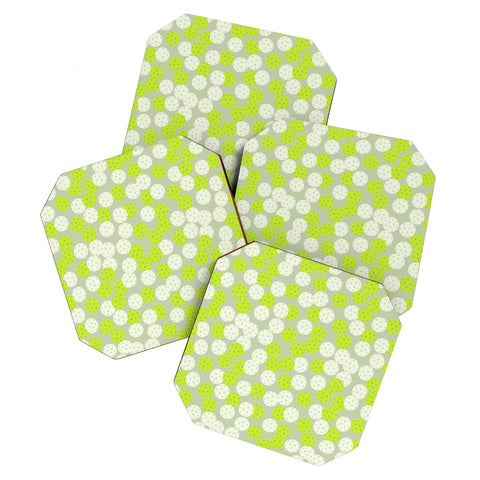 Lyman Creative Co Pickleball Ball Pattern Coaster Set