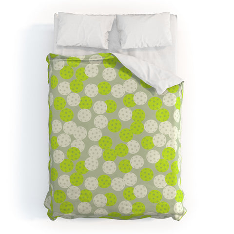 Lyman Creative Co Pickleball Ball Pattern Duvet Cover