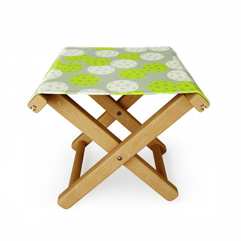 Lyman Creative Co Pickleball Ball Pattern Folding Stool