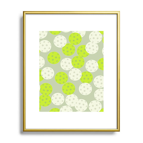 Lyman Creative Co Pickleball Ball Pattern Metal Framed Art Print