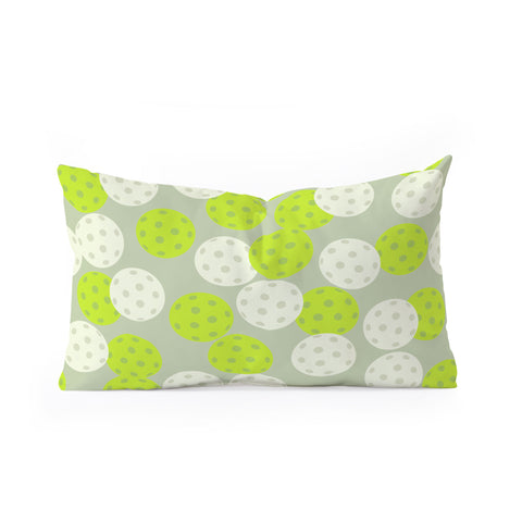 Lyman Creative Co Pickleball Ball Pattern Oblong Throw Pillow