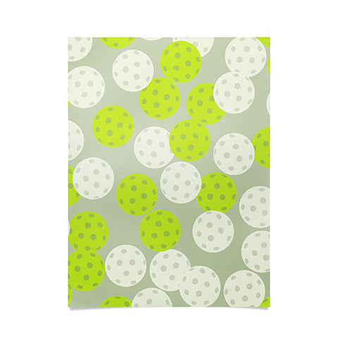 Lyman Creative Co Pickleball Ball Pattern Poster