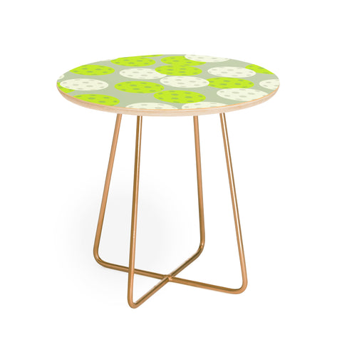 Lyman Creative Co Pickleball Ball Pattern Round Side Table