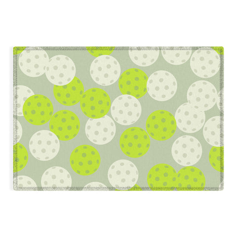 Lyman Creative Co Pickleball Ball Pattern Outdoor Rug