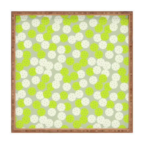 Lyman Creative Co Pickleball Ball Pattern Square Tray