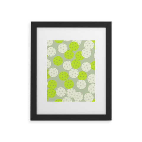 Lyman Creative Co Pickleball Ball Pattern Framed Art Print