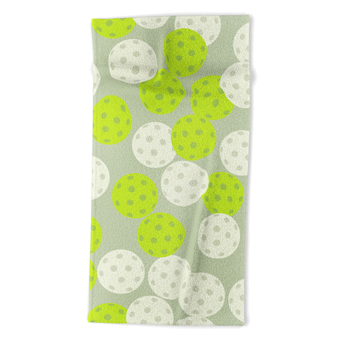 Lyman Creative Co Pickleball Ball Pattern Beach Towel