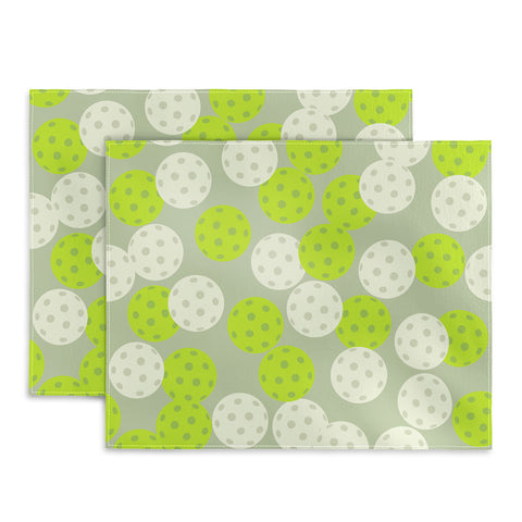Lyman Creative Co Pickleball Ball Pattern Placemat