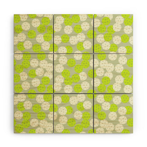 Lyman Creative Co Pickleball Ball Pattern Wood Wall Mural