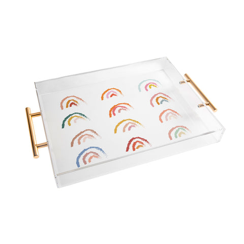 Lyman Creative Co Rainbows Pastel Acrylic Tray