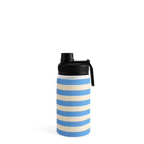 Lyman Creative Co Retro Coastal Blue and White Water Bottle
