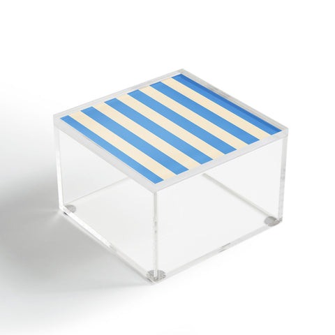 Lyman Creative Co Retro Coastal Blue and White Acrylic Box
