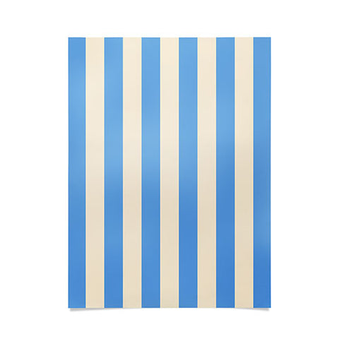 Lyman Creative Co Retro Coastal Blue and White Poster
