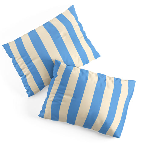 Lyman Creative Co Retro Coastal Blue and White Pillow Shams