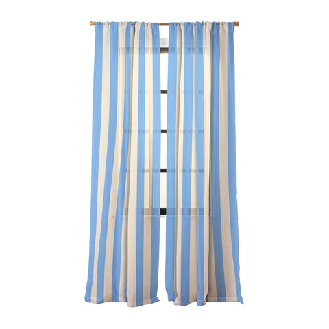 Lyman Creative Co Retro Coastal Blue and White Sheer Non Repeat