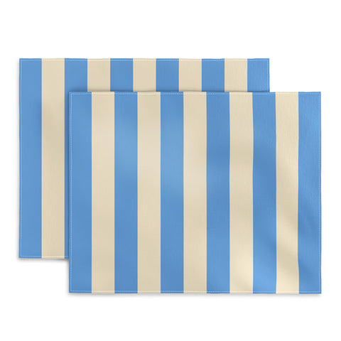 Lyman Creative Co Retro Coastal Blue and White Placemat