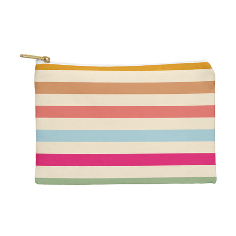 Lyman Creative Co Retro French Rainbow Stripes Pouch