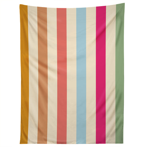 Lyman Creative Co Retro French Rainbow Stripes Tapestry
