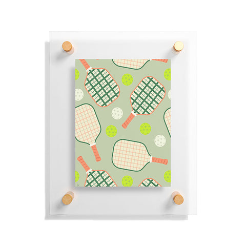 Lyman Creative Co Retro Pickleball Pattern Floating Acrylic Print