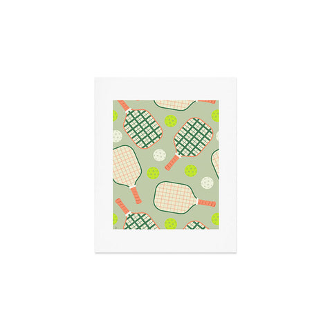 Lyman Creative Co Retro Pickleball Pattern Art Print