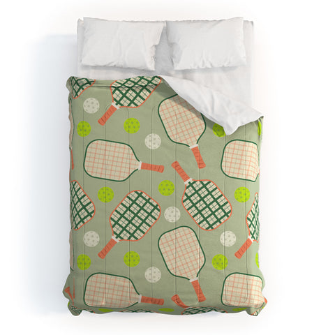 Lyman Creative Co Retro Pickleball Pattern Comforter