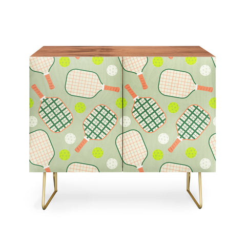 Lyman Creative Co Retro Pickleball Pattern Credenza