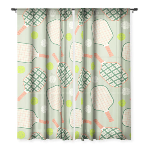 Lyman Creative Co Retro Pickleball Pattern Sheer Non Repeat