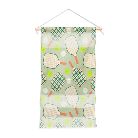Lyman Creative Co Retro Pickleball Pattern Wall Hanging Portrait