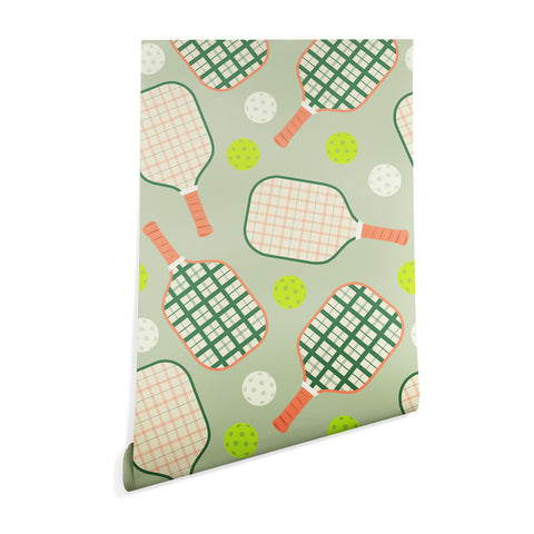 Lyman Creative Co Retro Pickleball Pattern Wallpaper
