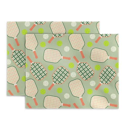 Lyman Creative Co Retro Pickleball Pattern Placemat