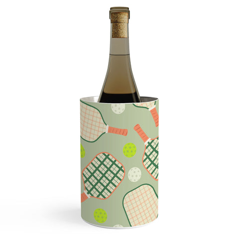 Lyman Creative Co Retro Pickleball Pattern Wine Chiller