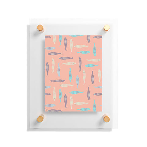 Lyman Creative Co Sardines on Pink Floating Acrylic Print