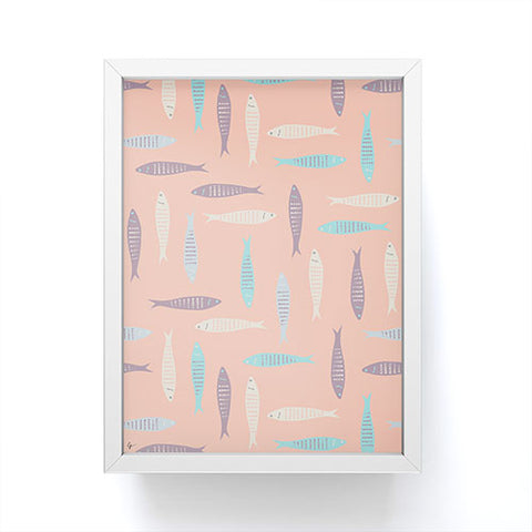 Lyman Creative Co Sardines on Pink Framed Mini Art Print