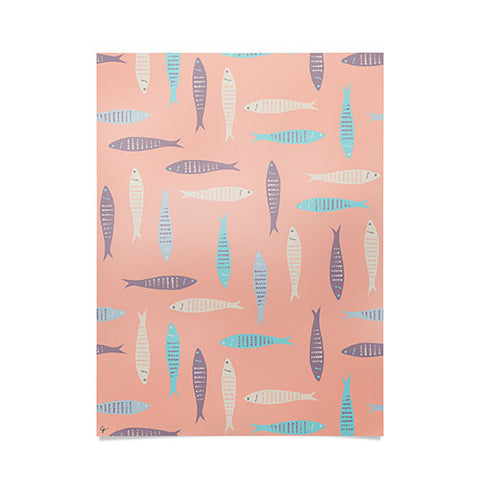 Lyman Creative Co Sardines on Pink Poster