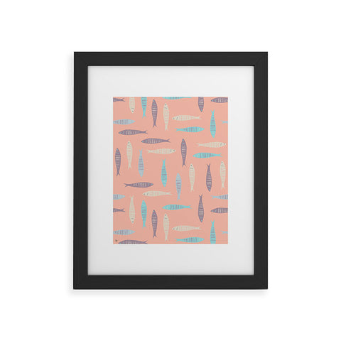 Lyman Creative Co Sardines on Pink Framed Art Print