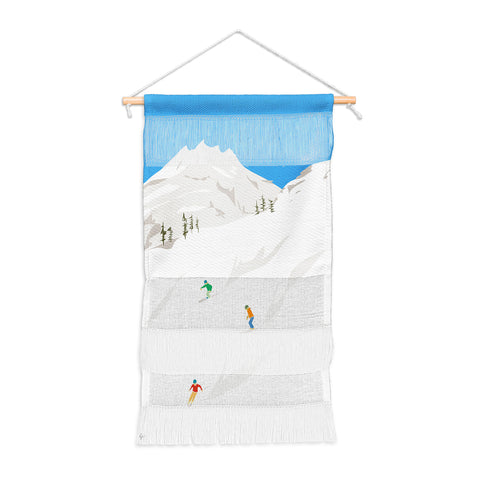 Lyman Creative Co Snowy Mountain Skiers Wall Hanging Portrait