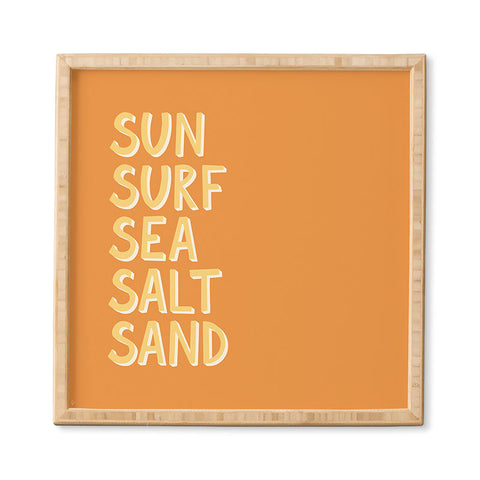 Lyman Creative Co Sun Surf Sea Salt Sand Framed Wall Art