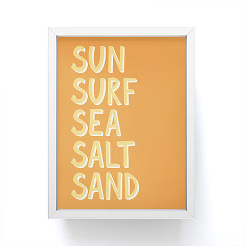 Lyman Creative Co Sun Surf Sea Salt Sand Framed Mini Art Print