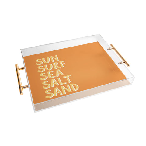 Lyman Creative Co Sun Surf Sea Salt Sand Acrylic Tray